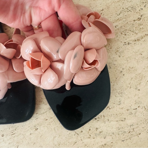 Jeffrey Campbell Floralee Jelly Flower Ornamented Slide Sandals SEE DESCRIPTION - Picture 3 of 7